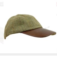 Tweed Leather Skip Hat